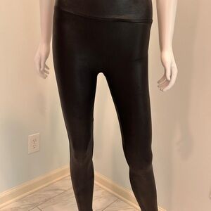 Spanx Black Faux Leather Leggings